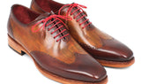 Paul Parkman Men's Goodyear Welted Wingtip Oxfords in Brown & Camel