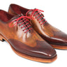 Paul Parkman Men's Goodyear Welted Wingtip Oxfords in Brown & Camel