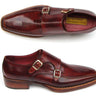 Paul Parkman Men's Double Goodyear Welted Monkstraps in Burgundy