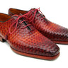 Paul Parkman Men's Woven Leather Oxfords in Bordeaux & Tobacco