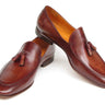 Paul Parkman Men's Hand-Painted Leather Tassel Loafers in Brown in #color_
