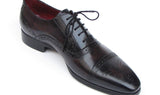 Paul Parkman Men's Hand-Painted Leather Captoe Oxfords in Bronze & Black