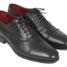 Paul Parkman Men's Hand-Painted Captoe Leather Oxfords in Black