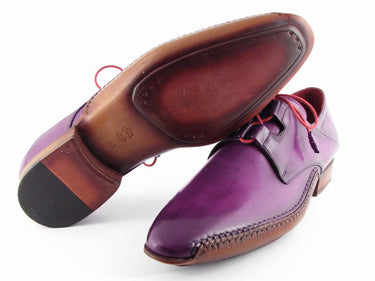 Paul Parkman Men's Ghillie Lacing Side Dress Shoes in Purple