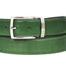 Paul Parkman Men's Hand-Painted Leather Belt in Green