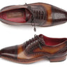 Paul Parkman Men's Hand-Painted Leather Captoe Oxfords in Brown