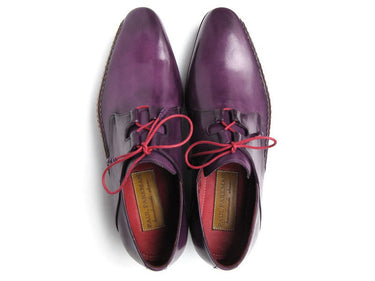 Paul Parkman Men's Ghillie Lacing Side Dress Shoes in Purple