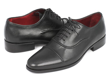 Paul Parkman Men's Hand-Painted Captoe Leather Oxfords in Black