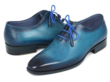 Paul Parkman Men's Medallion Toe Oxfords in Blue & Navy