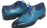Paul Parkman Men's Medallion Toe Oxfords in Blue & Navy