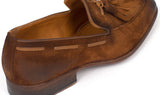 Paul Parkman Men's Suede Tassel Loafers in Antique Brown