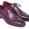 Paul Parkman Men's Hand-Painted Leather Wingtip Oxfords in Purple