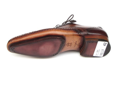 Paul Parkman Men's Hand-Painted Leather Captoe Oxfords in Brown