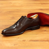 DapperFam Giuliano in Dark Brown Men's Italian Leather Whole Cut in Dark Brown