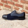 DapperFam Vero in Black / Navy Men's Italian Leather & Lux Suede Derby in Black / Navy