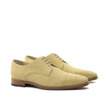 DapperFam Vero in Sand Men's Lux Suede Derby in Sand