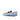 DapperFam Rialto in Blue / Ice / Med Brown Men's Linen & Italian Leather Monk Slipper