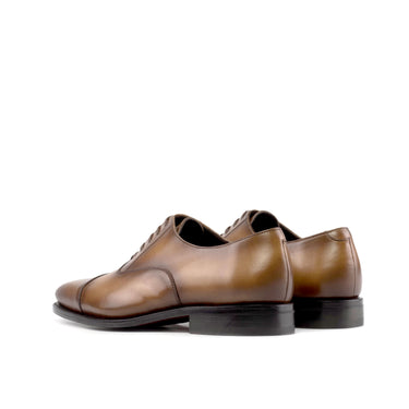 DapperFam Rafael in Med Brown Men's Hand-Painted Italian Leather Oxford in #color_