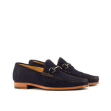 DapperFam Mariner in Navy Men's Suede Moccasin — Style 3716