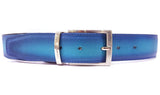 Paul Parkman Men's Perforated Leather Belt in Turquoise
