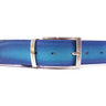Paul Parkman Men's Perforated Leather Belt in Turquoise
