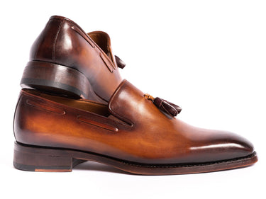 Paul Parkman Goodyear Welted Tassel Loafers in Brown