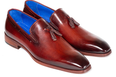 Paul Parkman Men's Tassel Loafer in Garnet Brown