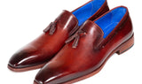 Paul Parkman Men's Tassel Loafer in Garnet Brown