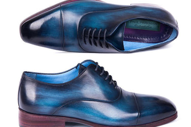 Paul Parkman Men's Captoe Oxfords in Blue & Turquoise