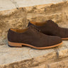 DapperFam Vero in Brown Men's Italian Suede Derby in Brown