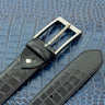 DapperFam Luxe Men's Hamptons in Black Painted Croco