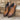 DapperFam Giuliano in Cognac / Denim Men's Hand-Painted Patina Whole Cut in Cognac / Denim