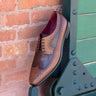 DapperFam Zephyr in Med Brown / Dark Brown Men's Italian Leather Longwing Blucher in Med Brown / Dark Brown