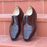 DapperFam Vero in Dark Brown Men's Italian Leather Derby in Dark Brown