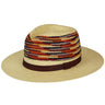 Bailey Tasmin Wide Brim Panama Straw Fedora in Natural Multi #color_ Natural Multi