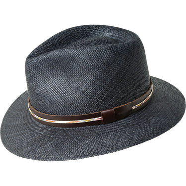 Bailey Stansfield Brisa Weave Genuine Panama Fedora in Dark Slate