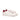 DapperFam Rivale in White / Burgundy Men's Italian Leather Trainer in White / Burgundy