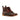 DapperFam Isolde in Herringbone / Dark Brown Women's Sartorial & Italian Leather Lace Up Captoe Boot in Herringbone / Dark Brown B - Standard width fit