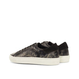 DapperFam Rivale in Black Men's Lux Suede Trainer