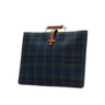 DapperFam Luxe Men's Satchel in Blackwatch Sartorial