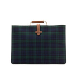 DapperFam Luxe Men's Satchel in Blackwatch Sartorial