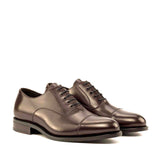 DapperFam Rafael in Dark Brown Men's Italian Leather Oxford — Style 5016