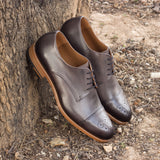 DapperFam Vero in Grey Men's Italian Leather Derby — Style 2571