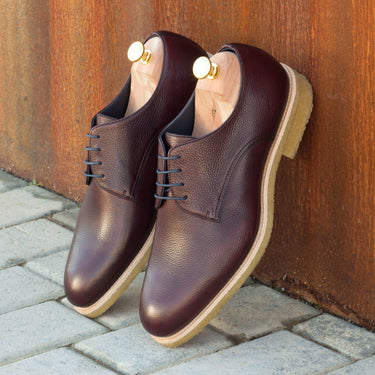 DapperFam Vero in Burgundy Men's Italian Full Grain Leather Derby