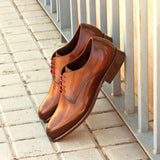 DapperFam Vero in Brown Men's Hand-Painted Patina Derby — Style 2659