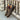 DapperFam Zephyr in Black / Dark Grey Men's Italian Croco Embossed Leather & Flannel Longwing Blucher