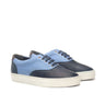 DapperFam Riccardo in Blue Men's Linen Top Sider in Blue