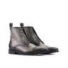 DapperFam Garrison in Dark Grey Men's Italian Leather Jumper Boot in Dark Grey