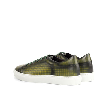 DapperFam Rivale in Olive Men's Hand-Painted Italian Leather Trainer in #color_