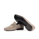 DapperFam Mariner in Grey Men's Suede Moccasin